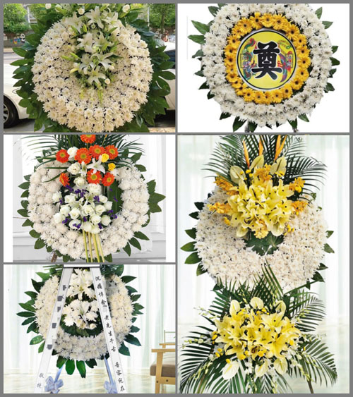 浙江省杭州江干区彭埠街道花圈速递